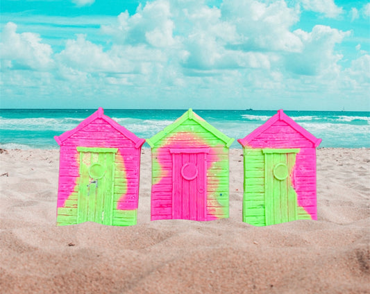 Lime cooler beach huts