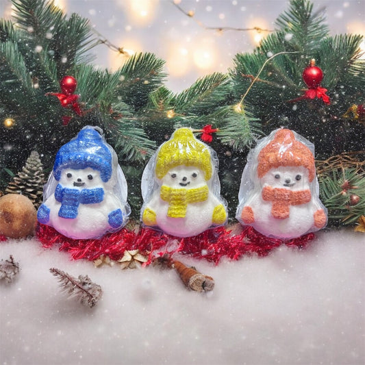 Mini snowman bath bomb