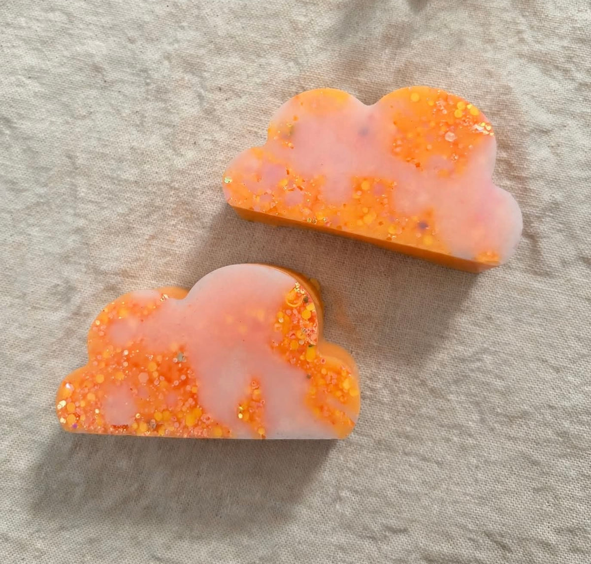 Peach and papaya cloud
