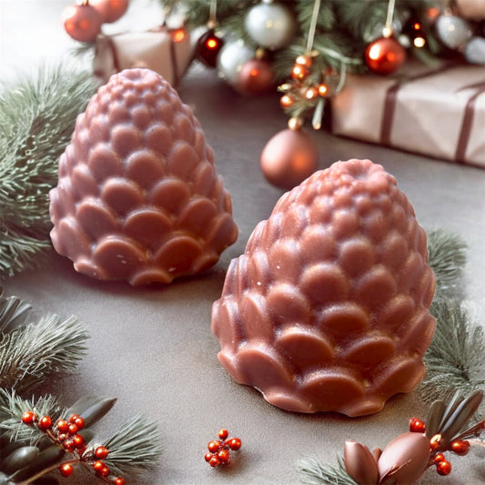 Frozen juniper pine cone